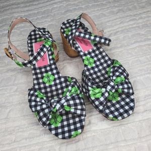 KATE SPADE Hayden Knot checkered heels Sz 6B